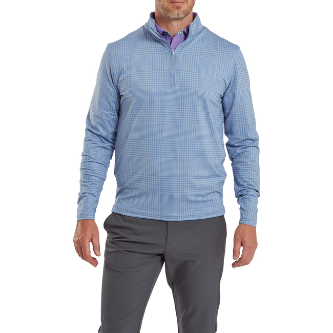 Glen Plaid Print Midlayer