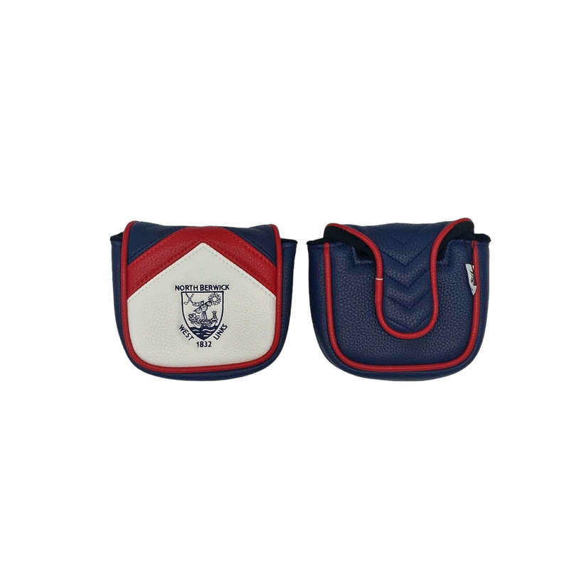 Elite Chevron Stitch Mallet Putter Cover - Navy/White/Red