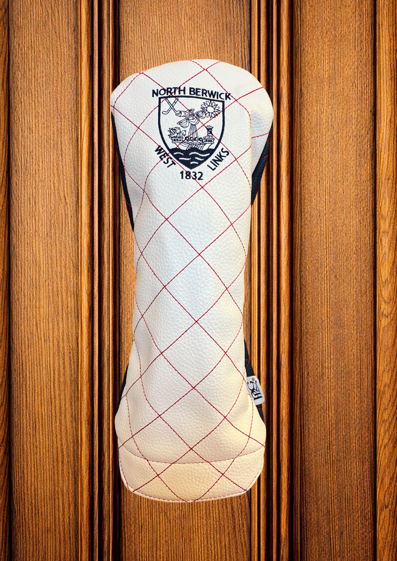 Elite Quilt Stitch Driver Cover - White/Navy/Red