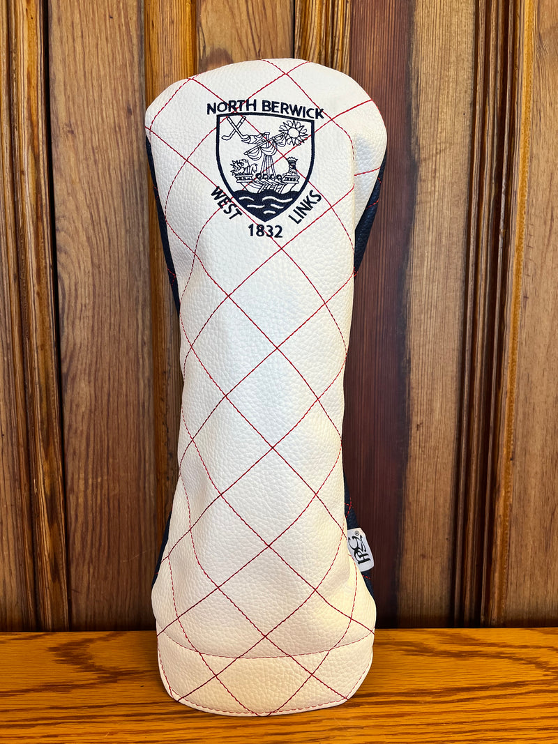 Elite Quilt Stitch Driver Cover - White/Navy/Red