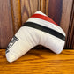 Vanto Leather Dual Stripe Blade Putter Cover - White/Red/Navy