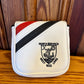 Vanto Leather Dual Stripe Mallet Putter Cover - White/Red/Navy
