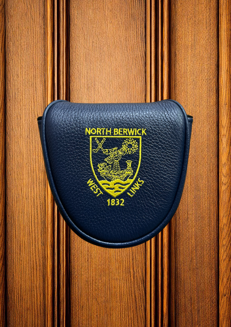 Leather Mallet Cover - Navy/Gold Thread