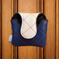 Elite Quilt Stitch Mallet Putter Cover - White/Navy/Red Stitch