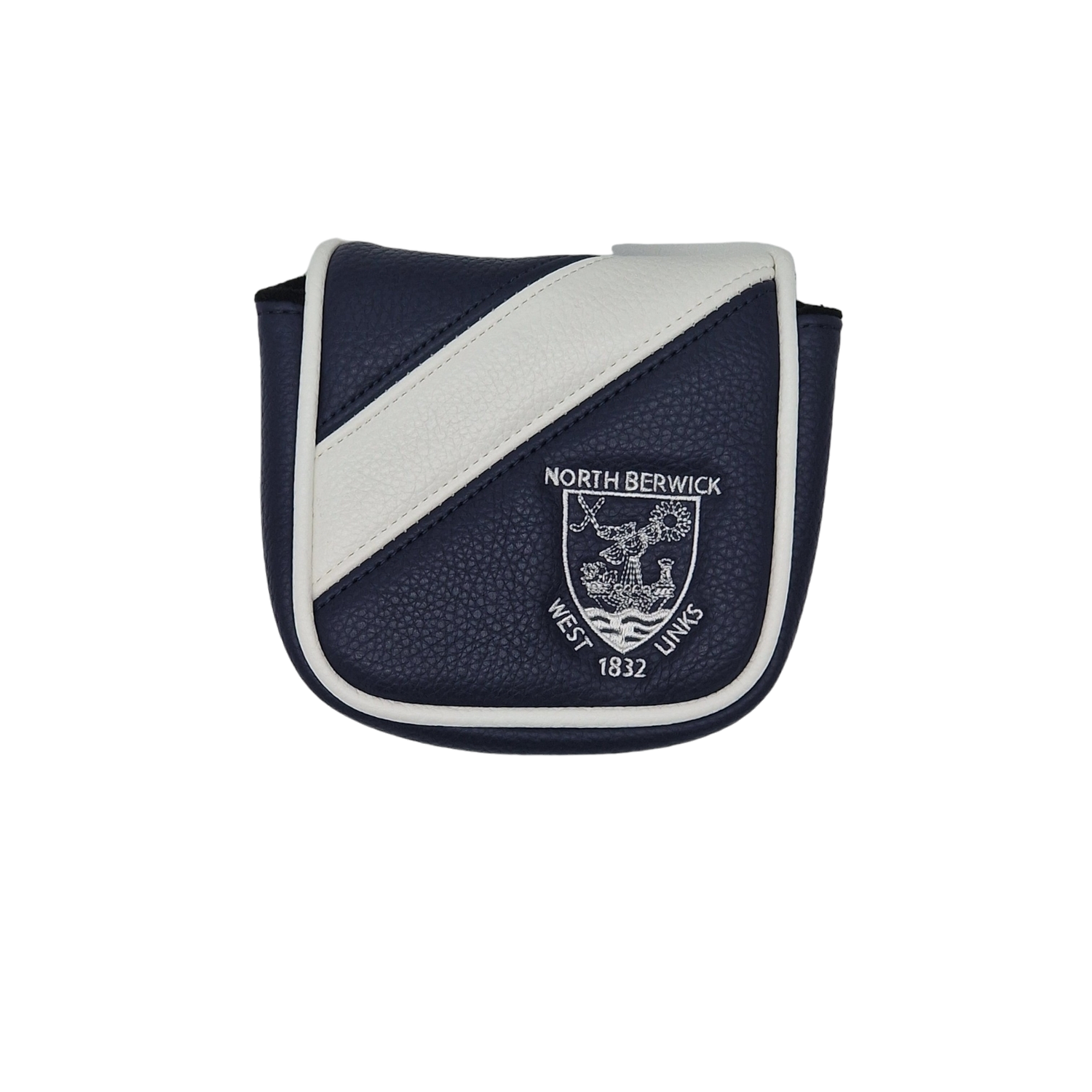 Navy/White Stripe Mallet Putter Cover