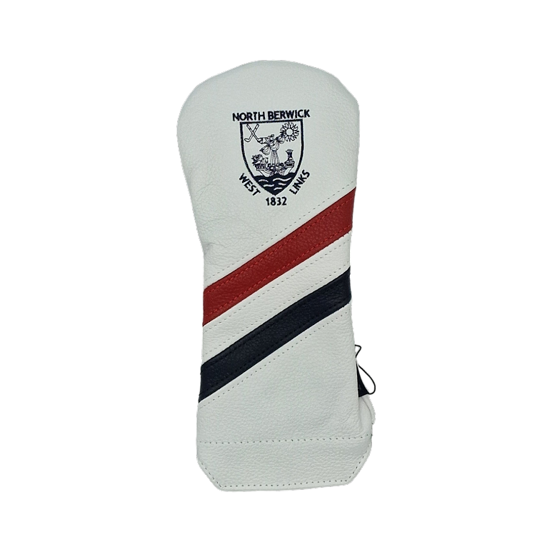 White/Red/Navy Stripe Leather Fairway Cover
