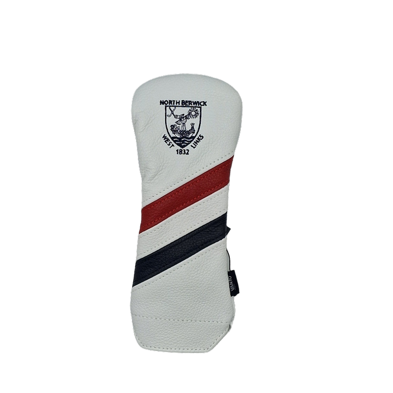 White/Red/Navy Stripe Leather Hybrid Cover