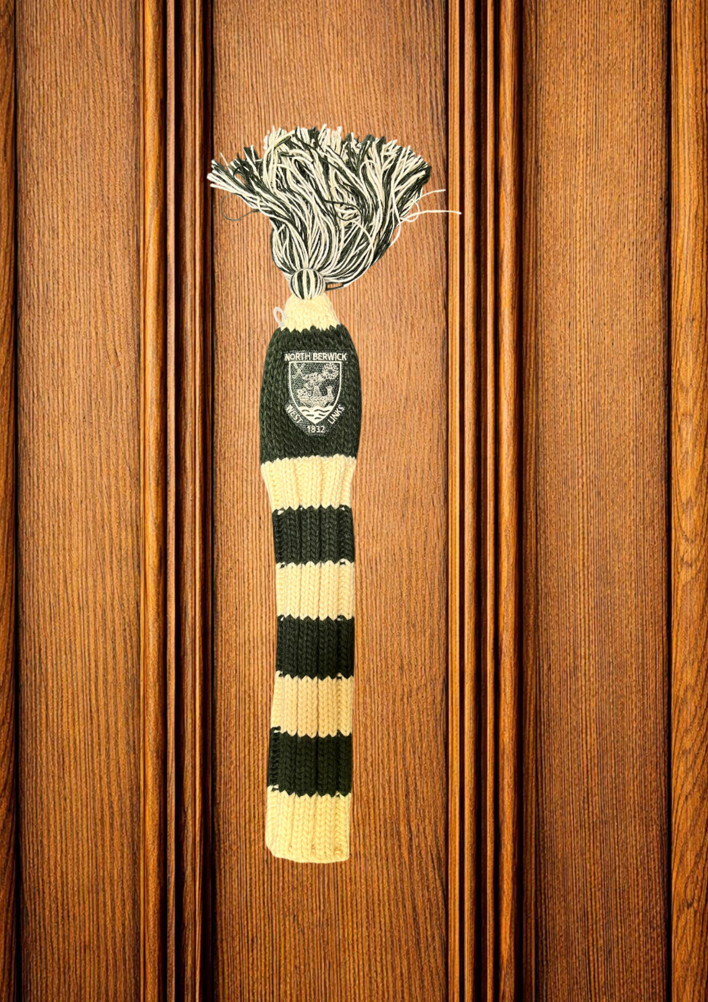 Pom Pom Fairway Cover - Green/Cream Stripe