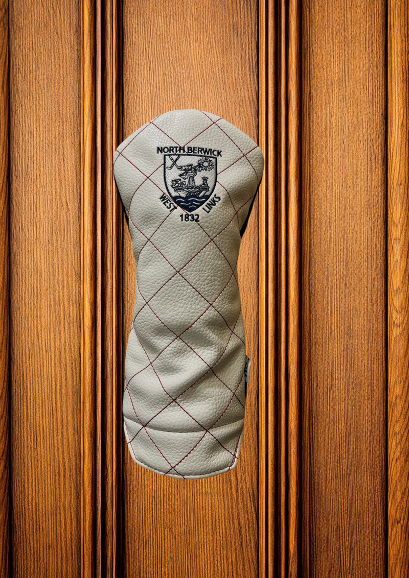 Elite Quilt Stitch Fairway Cover - White/Navy/Red Stitch