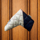 Elite Quilt Stitch Blade Putter Cover - White/Navy/Red Stitch