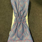 Elite Quilt Stitch Driver Cover - White/Navy/Red Stitch