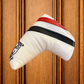 Vanto Leather Dual Stripe Blade Putter Cover - White/Red/Navy