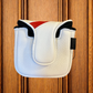 Vanto Leather Dual Stripe Mallet Putter Cover - White/Red/Navy