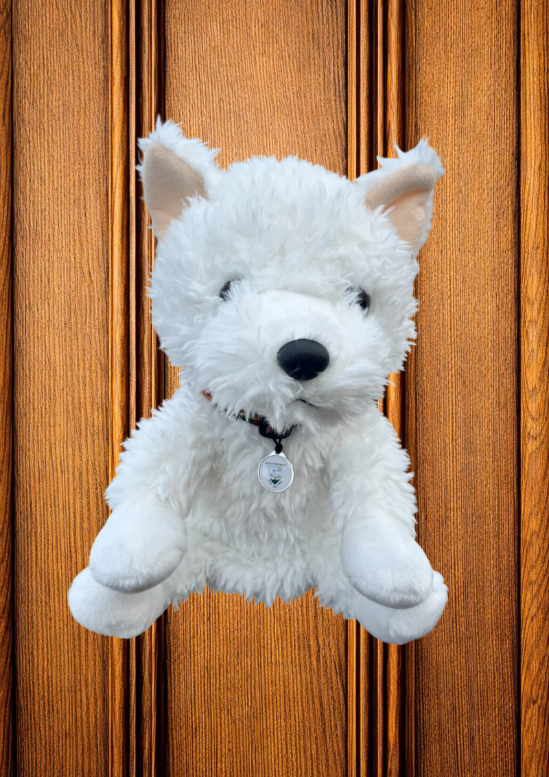 Westie Dog Headcover With Collar