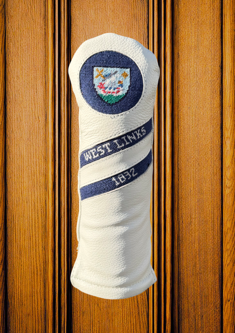 Needlepoint Leather Headcover - Fairway and Hybrid