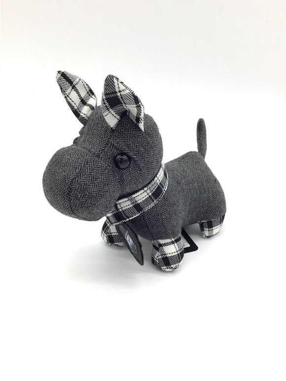 Tweed Soft Toy Scottie Dog with Collar