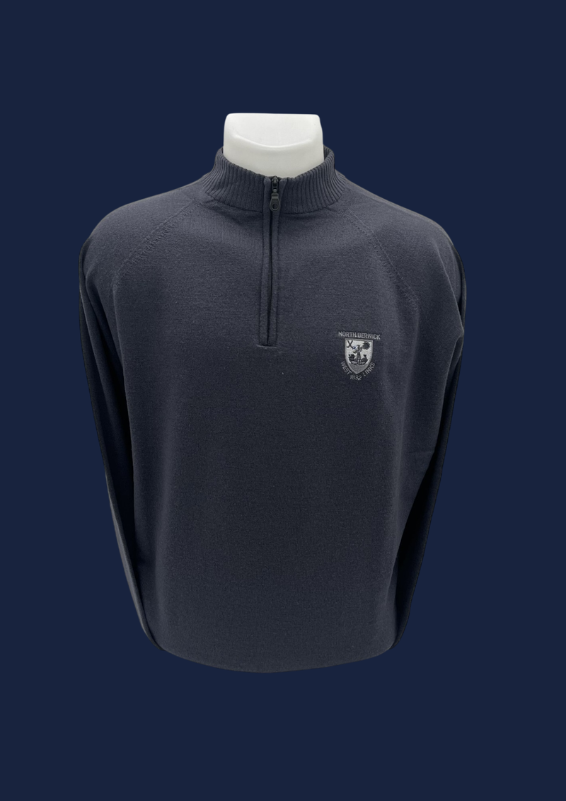 Zip Neck Sweater Merino Wool